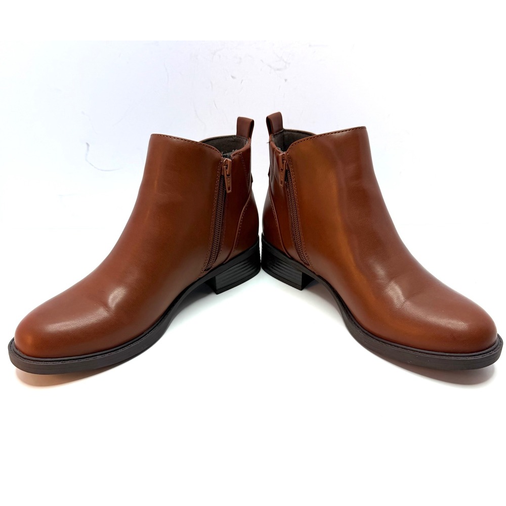 Easy Spirit Women's Lorand Almond Toe Block Heel Booties Brown Size 6.5M NWT/BOX